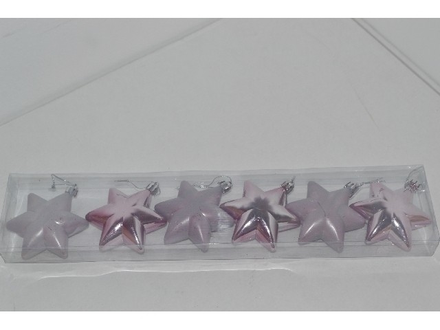 Звезда елочное украшение набор 6 шт / 7 см. LR7006-17